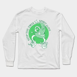 RETRO XMAS CARTOON | Keep the xmas spirit alive Long Sleeve T-Shirt